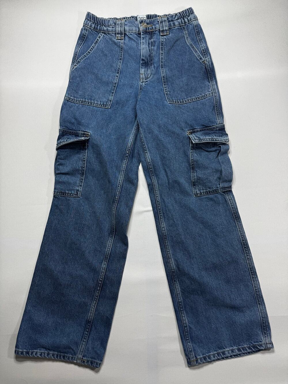 BDG Urban Outfitters Women's Skater Cargo Blue Denim Jeans - Size 28x32 (28x30)